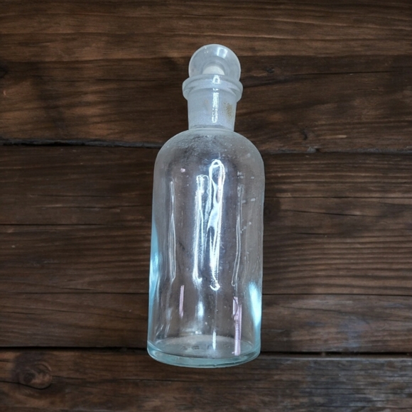 ⏳️Vintage⏳️ Apothecary Glass Bottle w/Stopper T.C.W. Co USA Wheaton - Picture 2 of 6